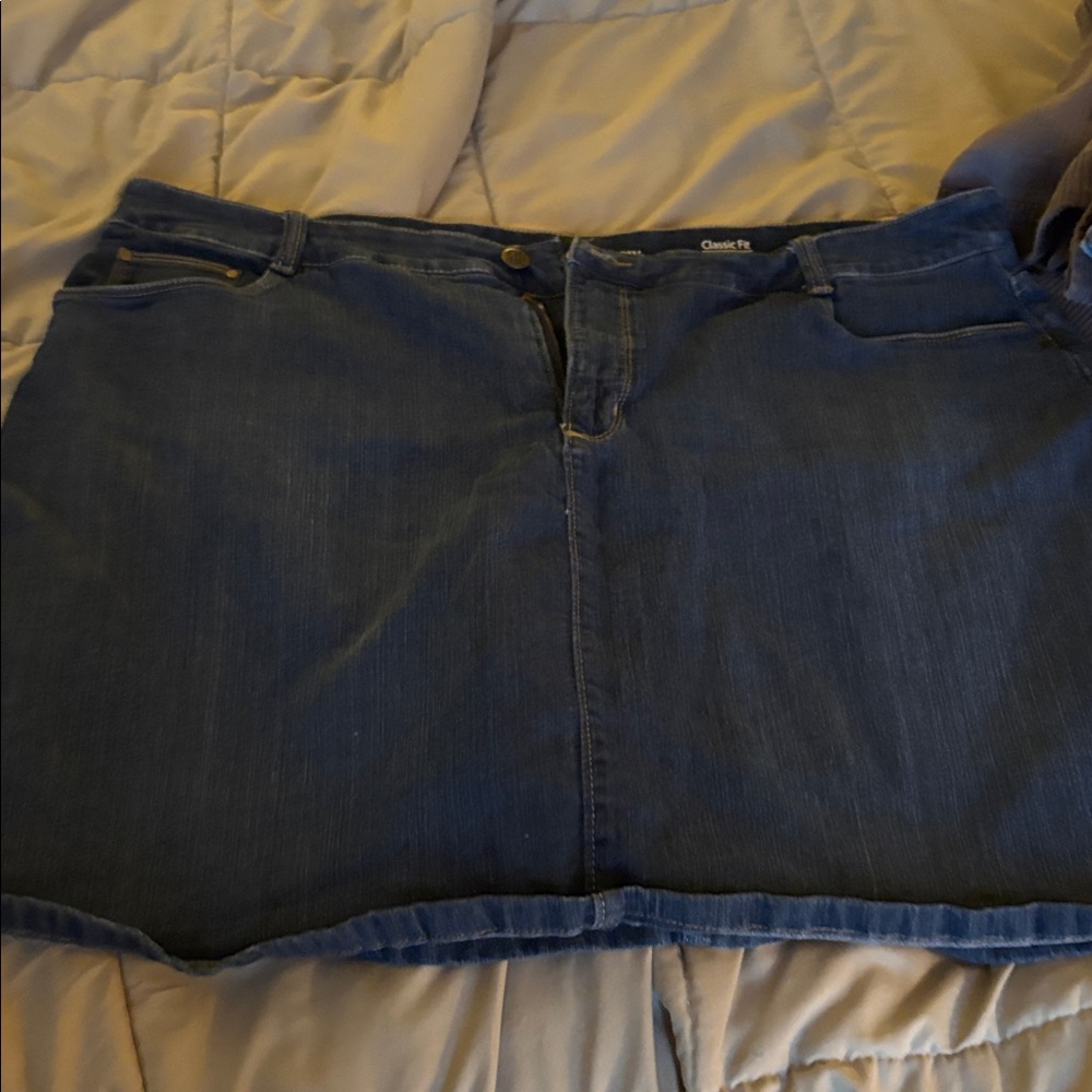 Croft & Barrow Blue Denim Skort